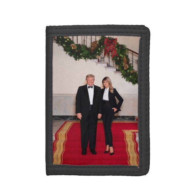Christmas steps President Donald Trump & Melania Trifold Wallet (Front Vertical)
