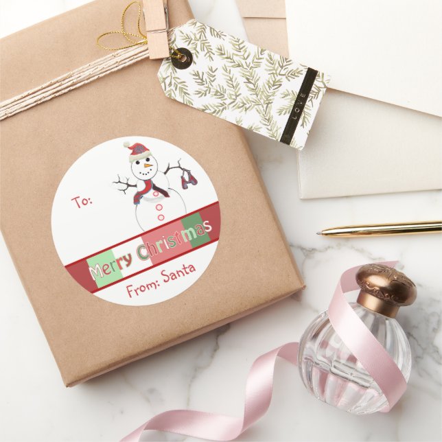 Christmas Sticker But You Choose Color Background (Gifting)