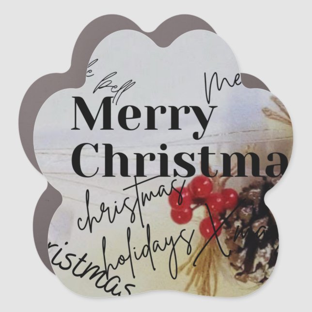  Christmas Sticker car magnet (Front)