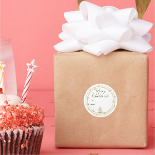 Christmas Sticker Gift Tag