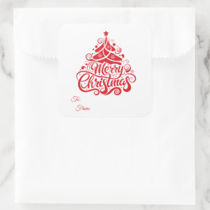 Christmas Sticker Gift Tags