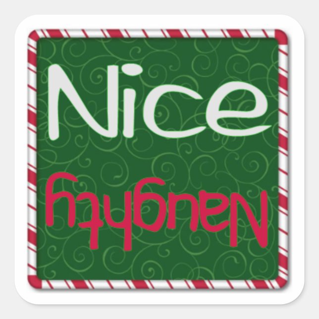 Christmas Sticker - Naughty or Nice (Front)