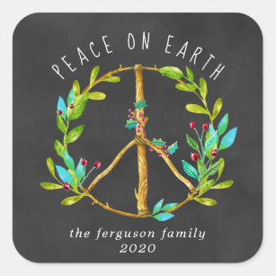 Peace On Earth Stickers - 100% Satisfaction Guaranteed | Zazzle