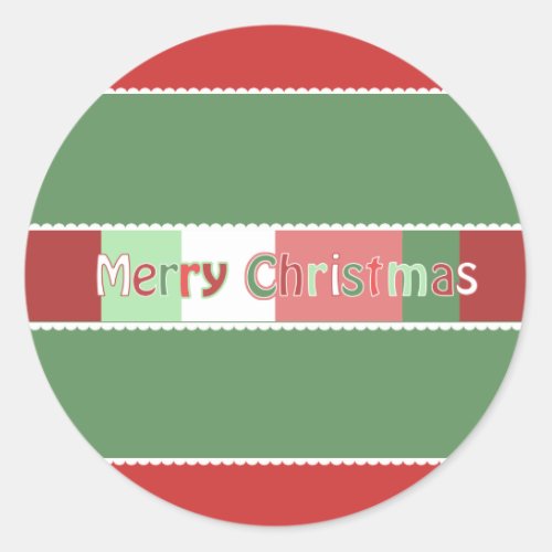 Christmas Sticker Shown Red But You Choose Color