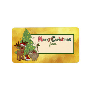 Christmas stickers address sticker