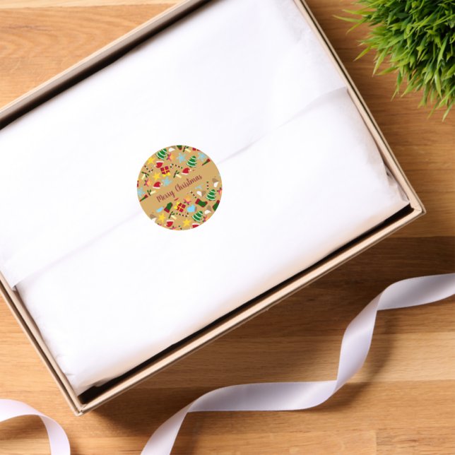 Christmas Stickers for Gift Wrapping (Tissue Paper)