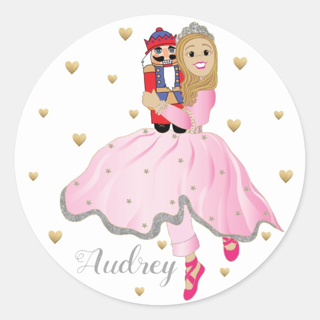Christmas Stickers Nutcracker Ballet Personalize (Front)