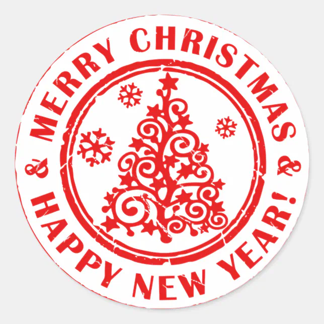 Christmas Stickers or Letter Seals Zazzle