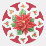 Christmas Stickers Poinsettia