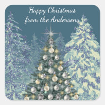 Christmas Stickers - Winter Wonderland Chic Design
