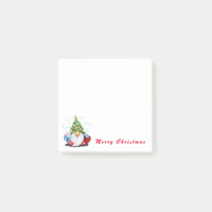 Christmas Sticky Notes Gnome with Gifts
