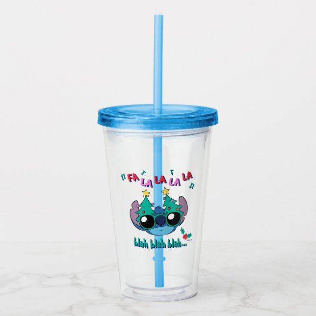 Christmas Stitch | Fa La La La La Acrylic Tumbler (Front)