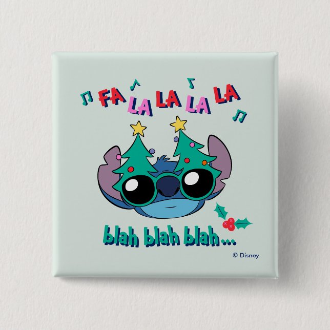 Christmas Stitch | Fa La La La La Button (Front)