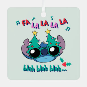 Christmas Stitch   Fa La La La La Metal Ornament