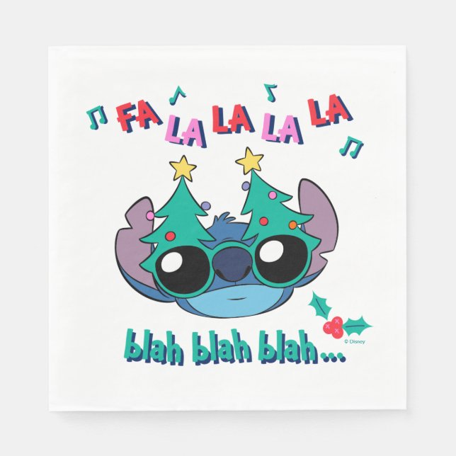 Christmas Stitch | Fa La La La La Napkins (Front)