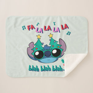 Christmas Stitch   Fa La La La La Sherpa Blanket