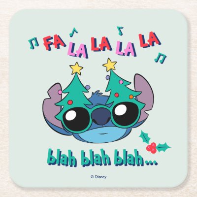 Christmas Stitch | Fa La La La La Square Paper Coaster