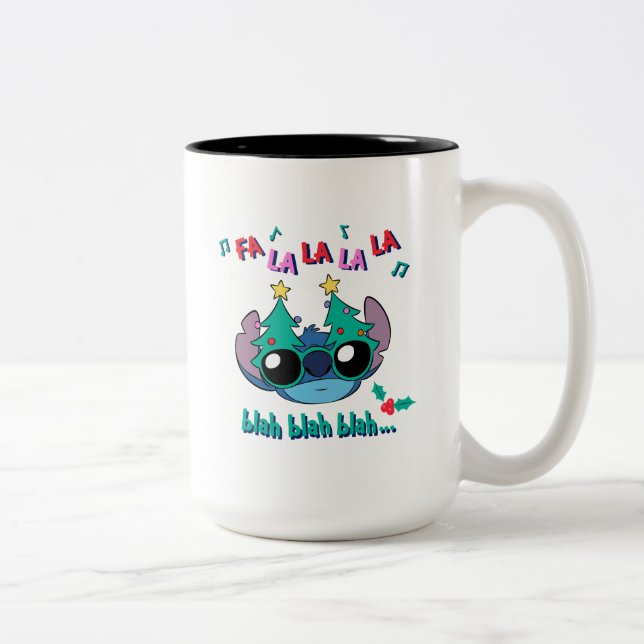 Christmas Stitch | Fa La La La La Two-Tone Coffee Mug (Right)