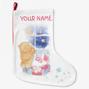 CHRISTMAS STOCKING : BABY BEAR & GIFTS