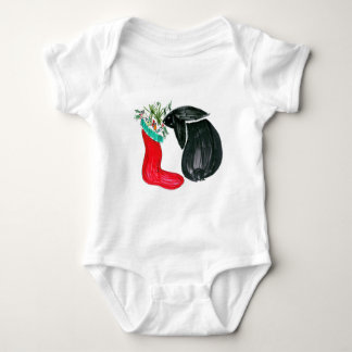 Christmas stocking baby bodysuit