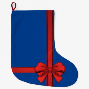 Christmas Stocking, Bow Large Christmas Stocking