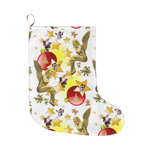 Christmas Stocking Christmas Angel Large Christmas Stocking