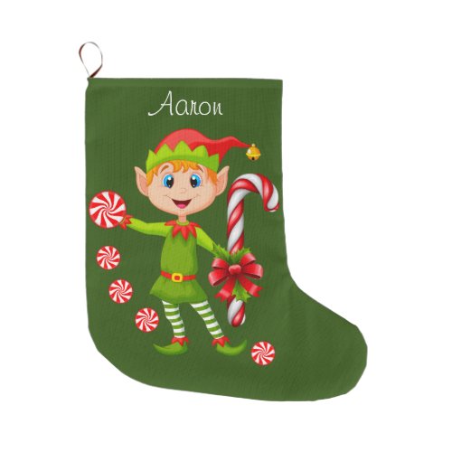 Christmas Stocking Christmas Elf Large Christmas Stocking