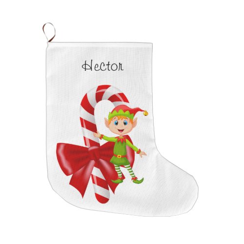 Christmas Stocking Christmas Elf Large Christmas Stocking