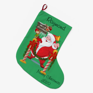 Christmas Stocking, Christmas Santa Large Christmas Stocking