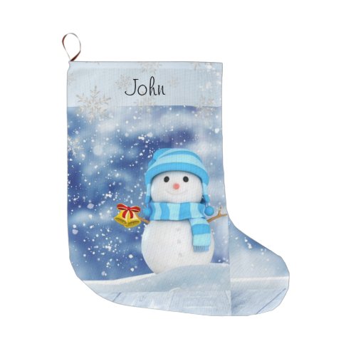 Christmas Stocking Christmas Snowman Large Christmas Stocking