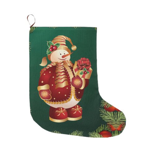 Christmas Stocking Christmas Snowman Large Christmas Stocking