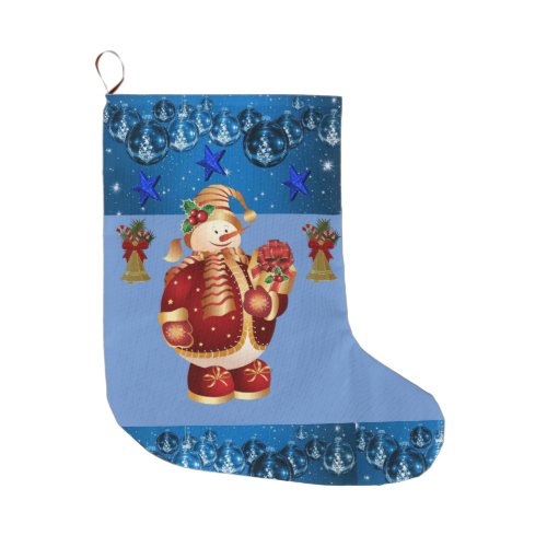 Christmas Stocking Christmas Snowman Large Christmas Stocking