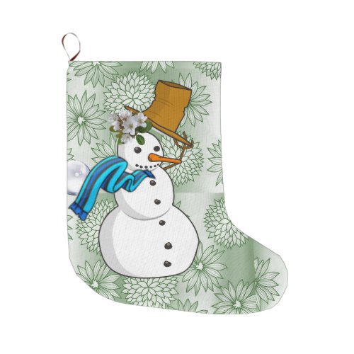 Christmas Stocking Christmas Snowman Large Christmas Stocking