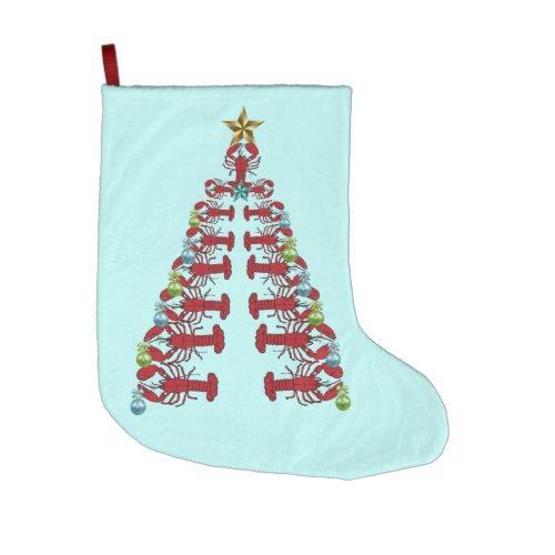 Christmas stocking Cute Lobster Nautical beach