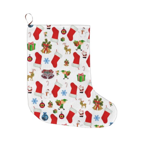 Christmas Stocking Elf Large Christmas Stocking