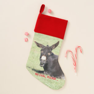 Christmas stocking featuring donkey