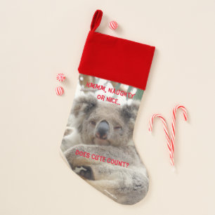 Christmas stocking featuring koala