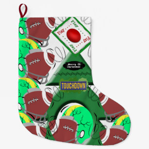 Christmas Stocking, Football Sports Large Christmas Stocking