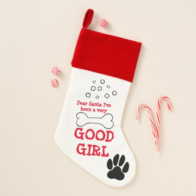 Christmas Stocking for a Very Good Girl (Dog) (Front)