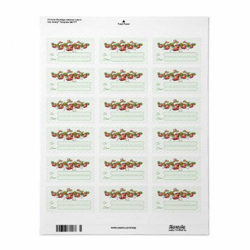 Christmas Stocking Garland ToFrom Gift Labels
