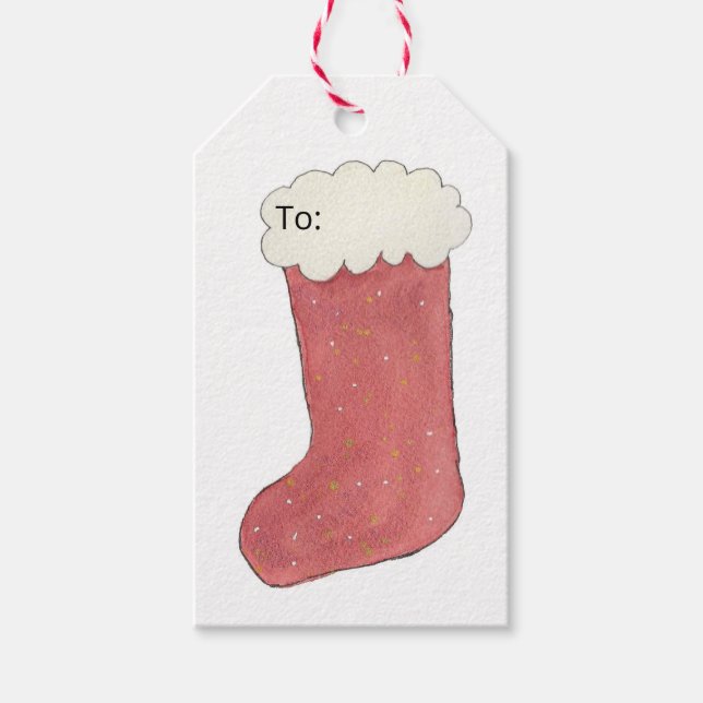Christmas Stocking Gift Tag (Front)