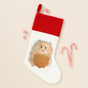 Christmas Stocking, hamster with biscuit Stocking