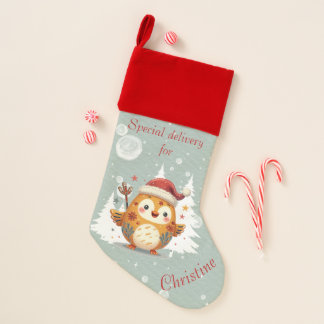 Christmas Stocking in Scandinavian Folk Art Style