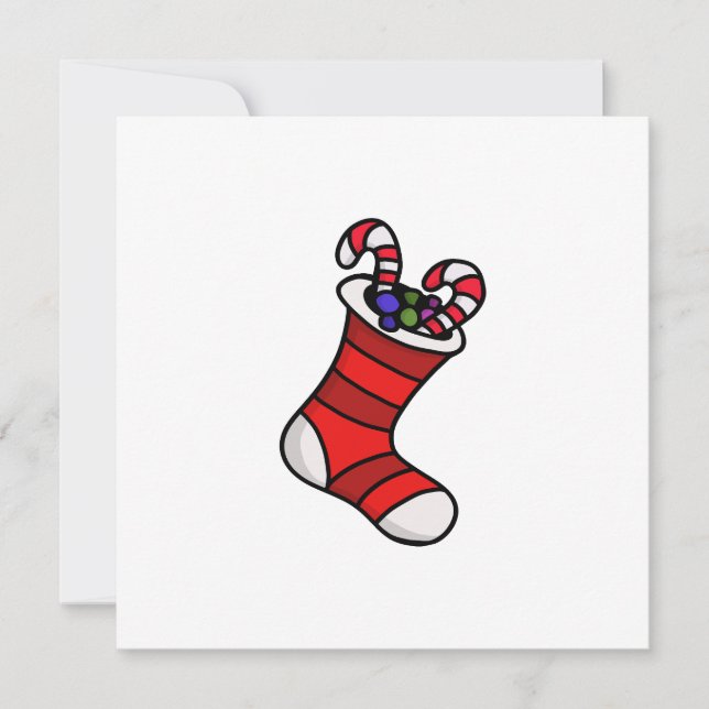 Christmas stocking invitation (Front)