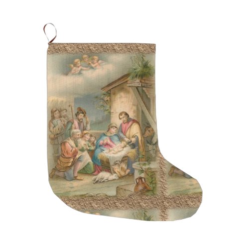 Christmas Stocking Jesus Christ Large Christmas Stocking