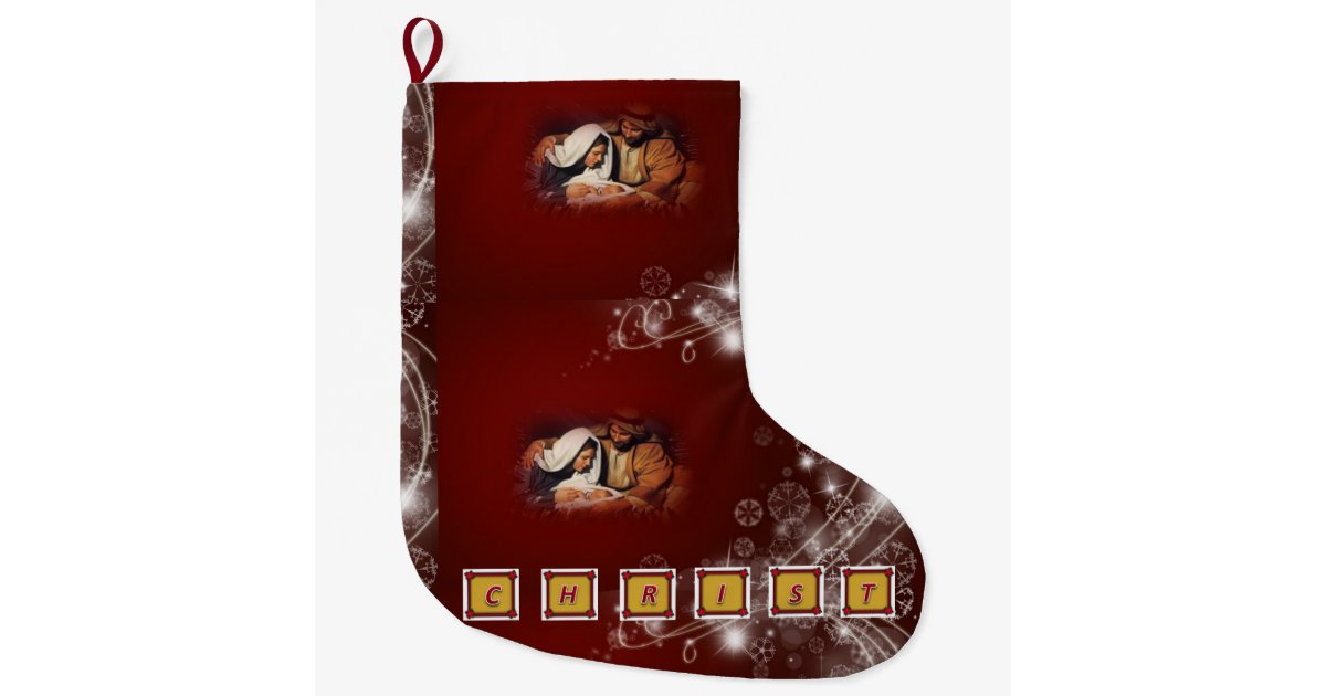 Christmas Stocking, Jesus Christ Large Christmas Stocking | Zazzle