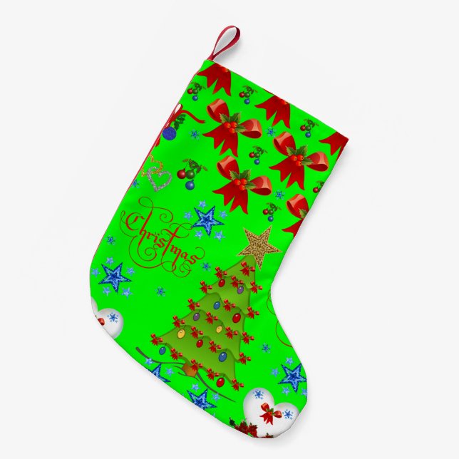 Christmas Stocking light green (Front (Hanging))