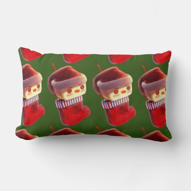 Christmas Stocking Lumbar Pillow (Front)