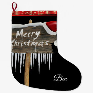 Christmas Stocking, Merry Christmas Large Christmas Stocking
