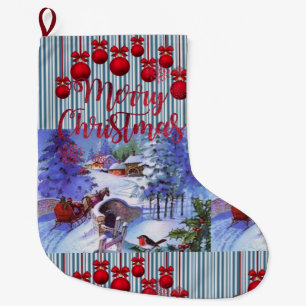 Christmas Stocking, Merry Christmas Large Christmas Stocking